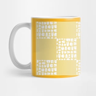 yellow and white shell modern design Mug